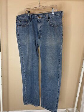 Carhartt Jeans Men's 40x32 Blue Relaxed Fit Denim Straight Leg Workwear B460 DPS